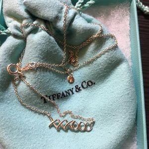 Tiffany kiss and love necklace